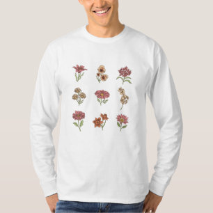 Wildblumen Vintage Blume Botanische T-Shirt