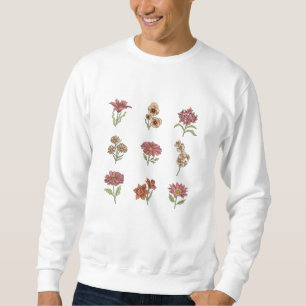 Wildblumen Vintage Blumen Botanisch Sweatshirt