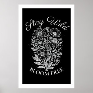 Wildblumen-Vintage-Botanik-Cottagecore Poster