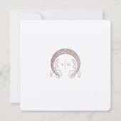 Wildblumen Vintage Wedding Mauve Rose Square Einladung (Rückseite)