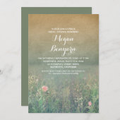 Wildblumen Vintages Brautparty lädt ein Einladung (Vorne/Hinten)