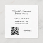 Wildblumen Violett-Lavendel-QR-Code Quadratische Visitenkarte (Rückseite)