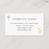 Wildblumen Visitenkarte (Rückseite)