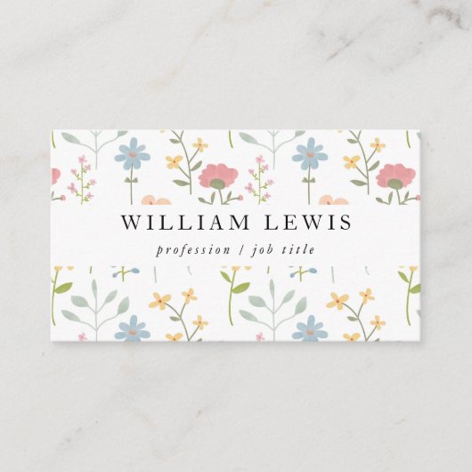 Wildblumen Visitenkarte (Vorderseite)