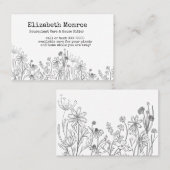 Wildblumen-Visitenkarte Visitenkarte (Vorne/Hinten)