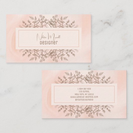 Wildblumen-Visitenkarte Visitenkarte (Vorne/Hinten)