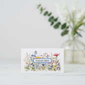 Wildblumen-Visitenkarte Visitenkarte (Stehend Vorderseite)