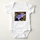 Wildblumen Vögel-Foot Violet III Geschenke und Bek Baby Strampler (Vorderseite)