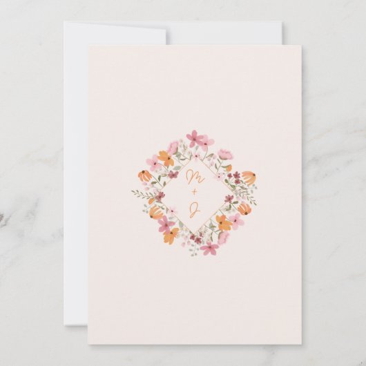 Wildblumen von Boho Einladung (Rückseite)