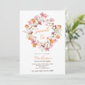 Wildblumen von Boho Foto Süß 16 Einladung (Stehend Vorderseite)