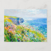 Wildblumen von Cliff Impressionist Coastline Postkarte (Vorderseite)