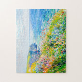 Wildblumen von Cliff Impressionist Coastline Puzzle (Vertikal)