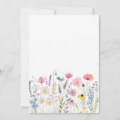 Wildblumen von Meadow zum ersten Geburtstag Einladung (Rückseite)