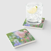 Wildblumen von Rauch in Aspen Grove 2 Steinuntersetzer (Seitenansicht)