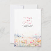 Wildblumen von Weich Pastell Dankeskarte (Vorderseite)