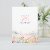 Wildblumen von Weich Pastell Dankeskarte (Stehend Vorderseite)