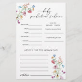 Wildblumen Vorhersagespiel Flyer (Vorne)