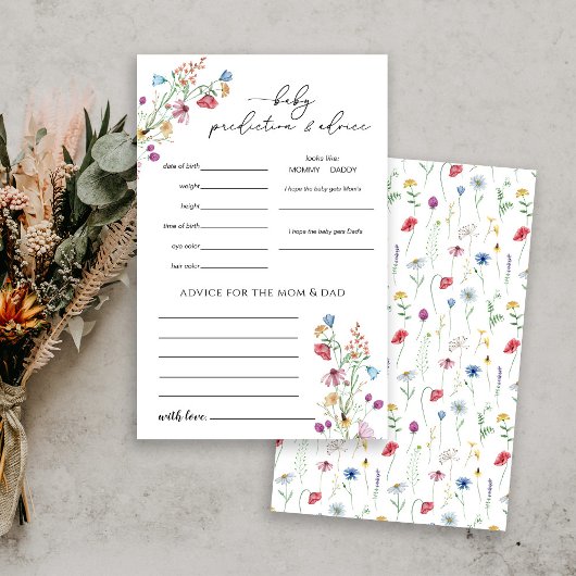 Wildblumen Vorhersagespiel Flyer