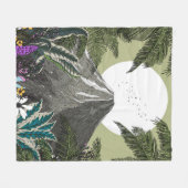 Wildblumen-Vulkan-Berg Fleecedecke (Vorderseite (Horizontal))