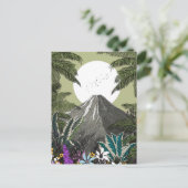 Wildblumen-Vulkan-Berg Postkarte (Stehend Vorderseite)