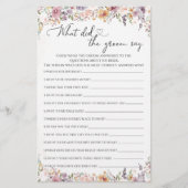 Wildblumen Was hat der Bräutigam Brautparty gesagt (Vorderseite)