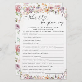 Wildblumen Was hat der Bräutigam Brautparty gesagt