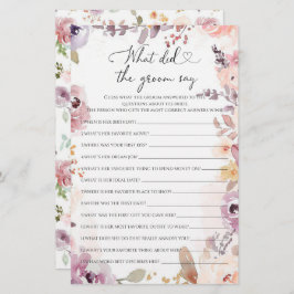 Wildblumen Was hat der Bräutigam Brautparty gesagt