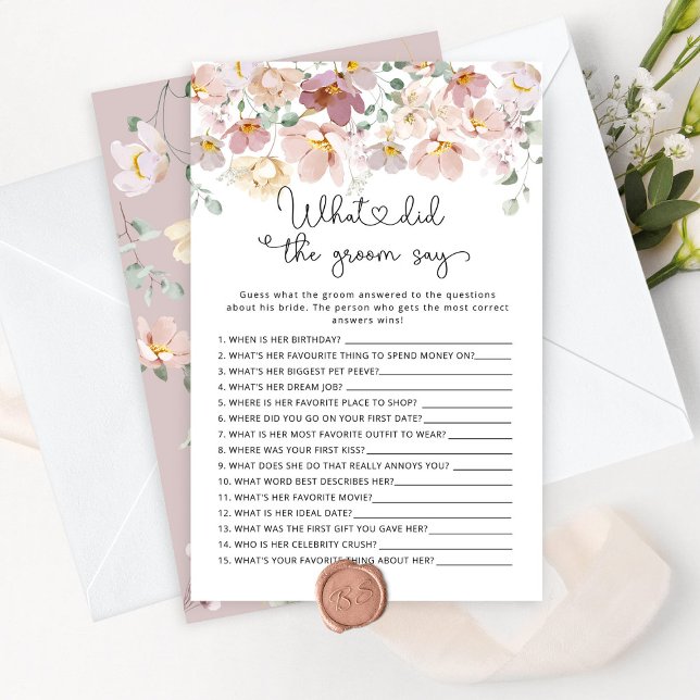 Wildblumen Was hat der Bräutigam Brautparty gesagt (Von Creator hochgeladen)