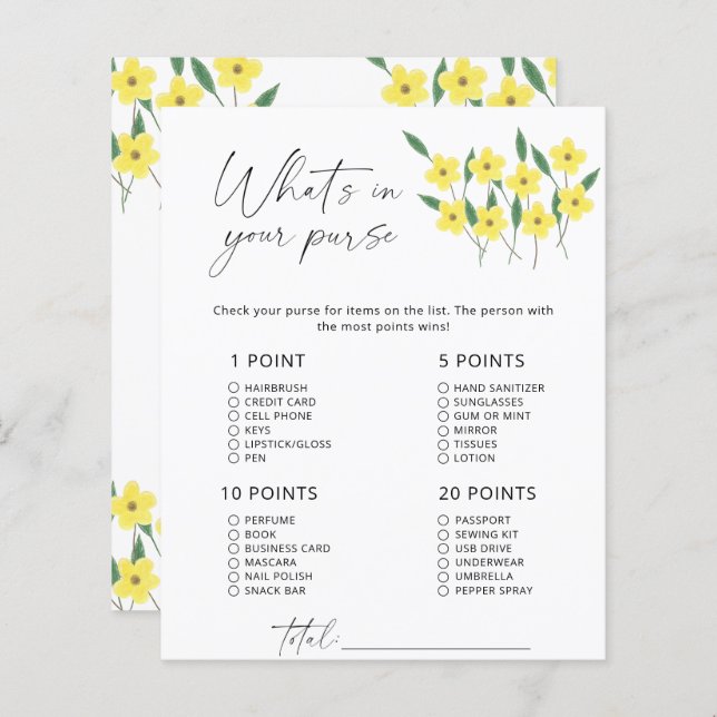 Wildblumen Was ist in deinem Handyspiel? (Vorne/Hinten)