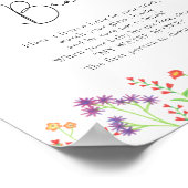 Wildblumen Wasserbruch Poster (Ecke)