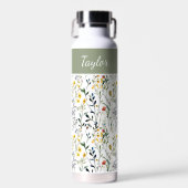 Wildblumen-Wasserfarbe Botanischer Name Trinkflasche (Vorne)
