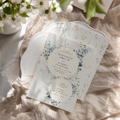 Wildblumen Wasserfarbe Elegante Hochzeit Einladung