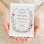 Wildblumen Wasserfarbe Hochzeitsfeier Einladung