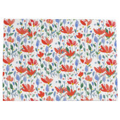 Wildblumen Wasserfarbe in Süß-Rot und Blau Große Geschenktüte (Rückseite)