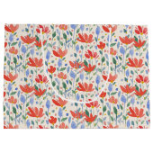 Wildblumen Wasserfarbe in Süß-Rot und Blau Große Geschenktüte (Rückseite)