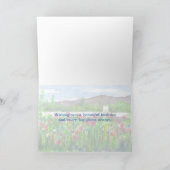 Wildblumen Wasserfarbe Landschaft glücklich Geburt Karte (Innenseite)