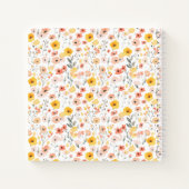 Wildblumen-Wasserfarbe-Monogramm-Notizbuch-Journal Notizblock (Rückseite)
