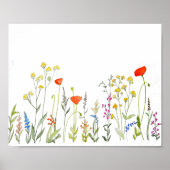 Wildblumen Wasserfarbe Poster (Vorne)