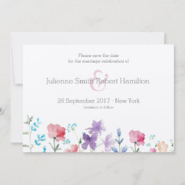 Wildblumen Wasserfarbe Save the Date