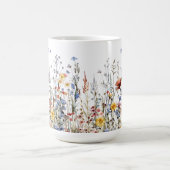 Wildblumen Wasserfarben Blume Kaffeetasse (Mittel)