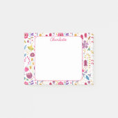 Wildblumen-Wasserfarben-Blumen-Personalized Post-it Klebezettel (Vorderseite)
