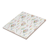 Wildblumen-Wasserfarben-Blumenmuster Fliese (Seite)