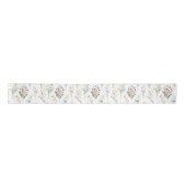 Wildblumen-Wasserfarben-Blumenmuster Satinband (Vorderseite)
