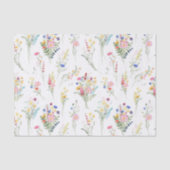 Wildblumen-Wasserfarben-Blumenmuster Seidenpapier (Vorderseite)