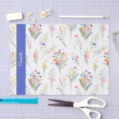 Wildblumen-Wasserfarben-Blumenmuster Seidenpapier (Handwerk)