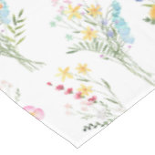 Wildblumen-Wasserfarben-Blumenmuster Tischdecke (Schrägansicht)