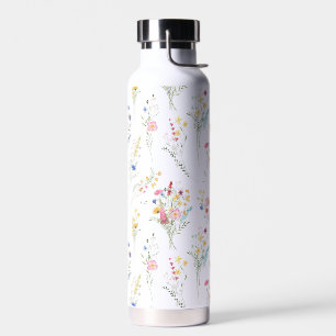 Wildblumen-Wasserfarben-Blumenmuster Trinkflasche