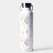 Wildblumen-Wasserfarben-Blumenmuster Trinkflasche (Vorne)