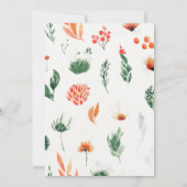 Wildblumen Wasserfarben Hochzeitseinladung Einladung (Rückseite)