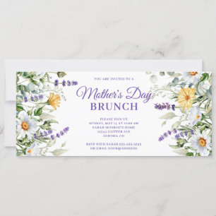 Wildblumen-Wasserfarben-Muttertags-Brunch Einladung